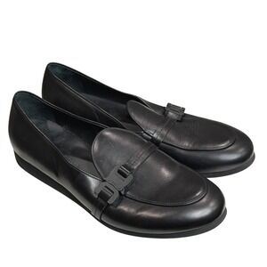 1017 ALYX 9SM Buckle Loafer Slip On Shoes 44 US 11 Black Leather Modern Designer